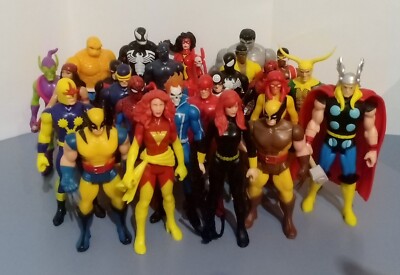 LOT 26 ACTION FIGURES MARVEL LEGENDS RETRO HASBRO LOOSE COMPLETE WITH CARDBACKS