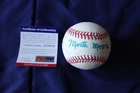 Monte Moore Oakland Athletics Baseball Autographed MLB Ball PSA COA Inscriptions