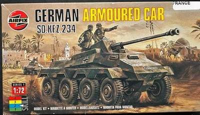AIRFIX SdKfz 234 German Armoured Car  1/72 model kit VINTAGE