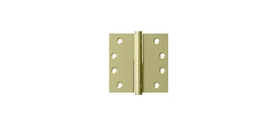 Deltana DSBLO43UNL-LH 4" X 4" Hinge in Unlacquered Brass