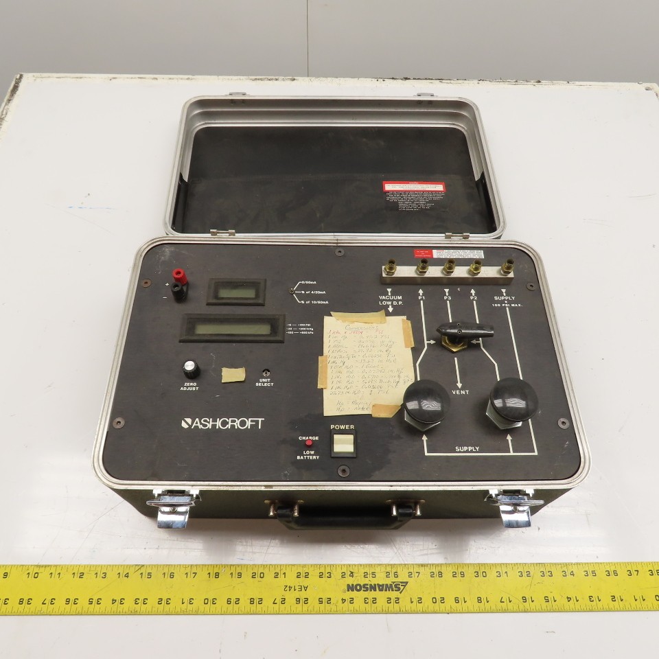 Ashcroft 330B Portable Pressure Calibrator -15 to 100 PSI (Powers Up)