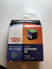 New Re - manufactured Lexmark 26 Color Ink Printer Cartridge Expired