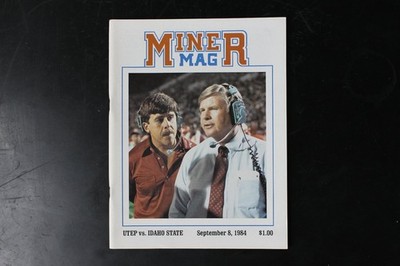 MINER MAG September 1984 UTEP vs Idaho State Football Program Vintage