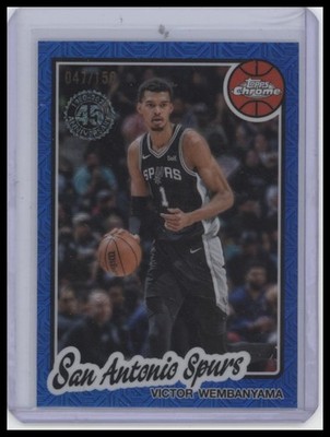Victor Wembanyama Topps Chrome Basketball Blue Mojo 2025-26 #TC-VW #/150