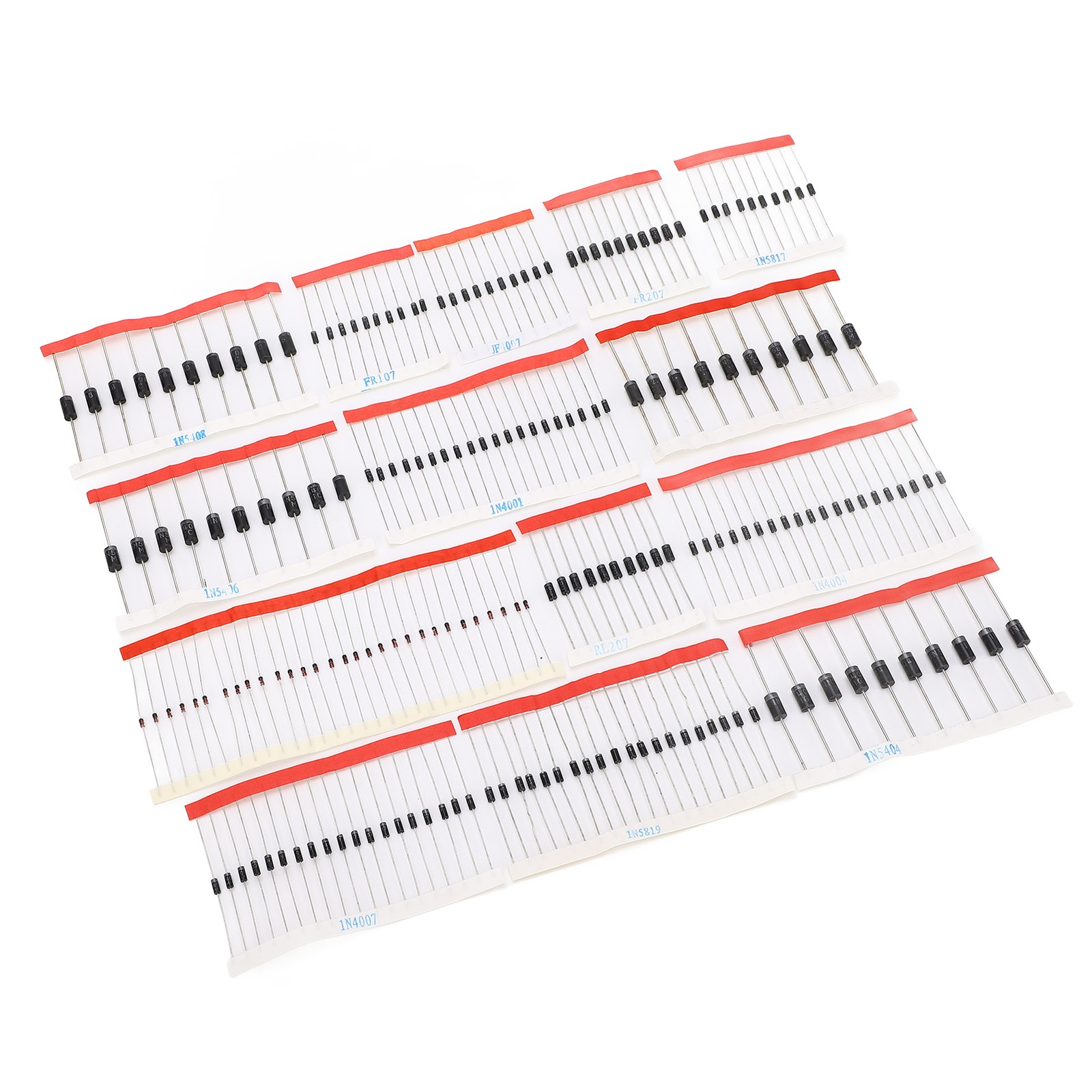 200PCS Rectifier Diode Assorted Kit Semiconductor Low Noise High Stable Rectifie