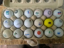 18 vintage tournament golf balls