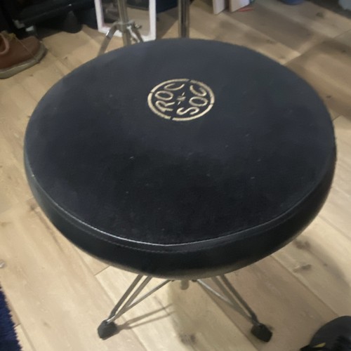 Roc-n-Soc Adjustable Drum Throne Black Round Padded Foam Seat for Drum Set