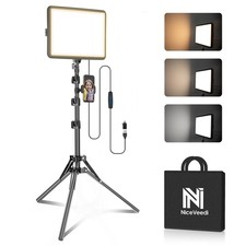 1-Pack Photography Lighting Kit, 2800-6500K Bi-Color LED Video Light Kit, Dim...