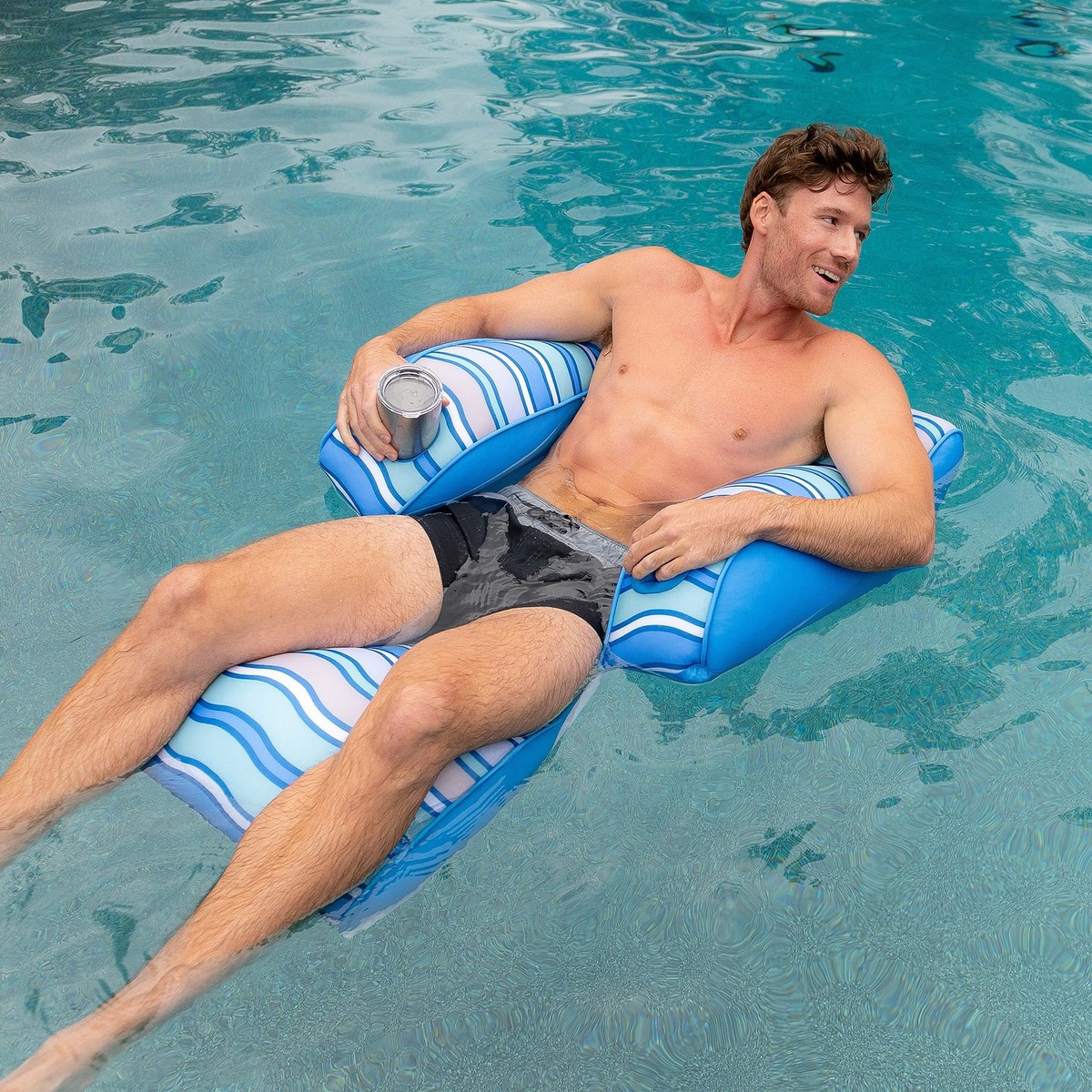 Big Joe Seabreeze Lounger XL Pool Float Adult No Air Fabric Float