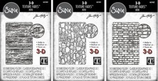 Tim Holtz 3D Texture Fades Embossing Folders - Mini Lumber, Mini Cobblestone ...