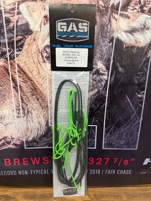 NEW Gas Mathews ARC 30 Bow Strings String COMPLETE SET Flo Green and Black
