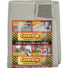 CoverGrip 3.5 Ft. x 4 Ft. 8 Oz. Non-Slip Safety Drop Cloth 35408 Pack of 6