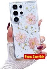 Compatible with Samsung Galaxy S26 Ultra Case, Clear Real Flowers
