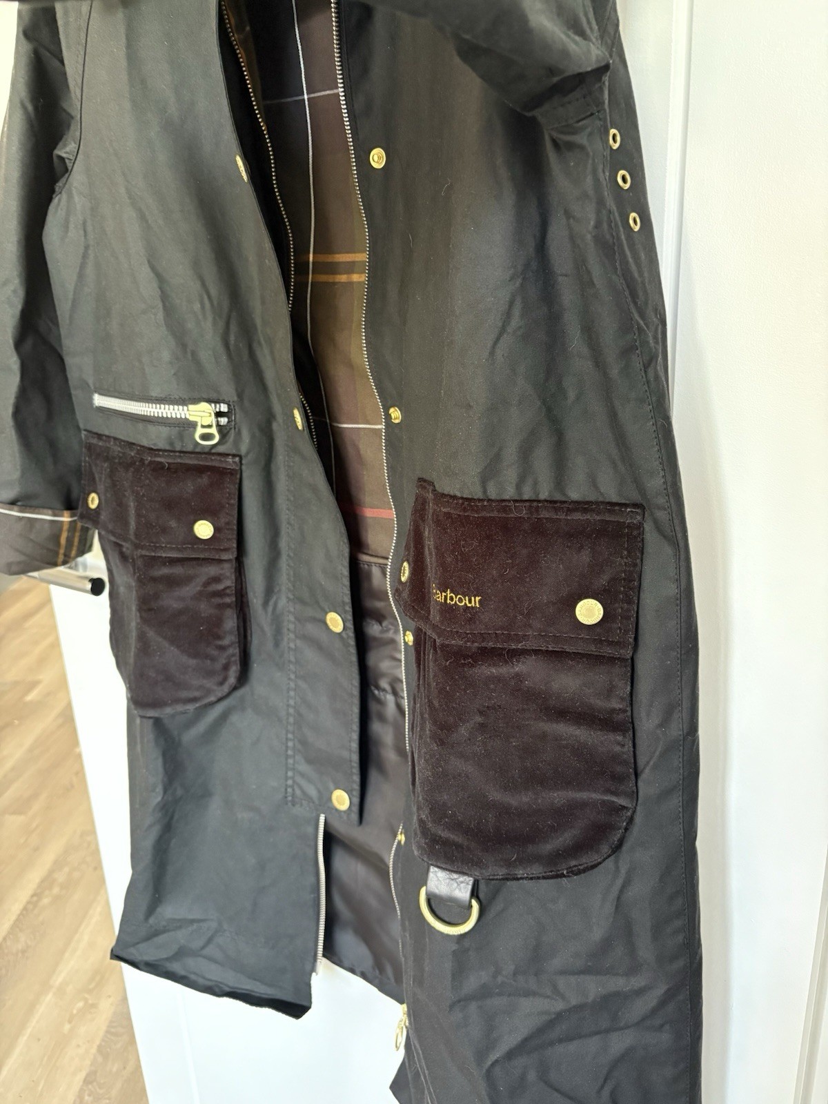 Barbour Women's Townfield Wax Jacket UK 10 Black RRP £399 image 7