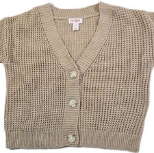 Cat And Jack Girls Cardigan Sz S 6-7 Button Front V-Neck Sweater NWT 10A3
