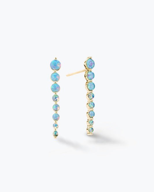 Opal Melinda Maria Hoop Earrings Oh She Fancy Smooth And Blue Opal