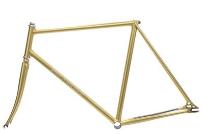 Gan Well Pro Track Fixed Gear Frameset NJS Gold 55cm w/ Hatta