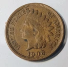 1908 Indian Head Penny, in Fine Condition