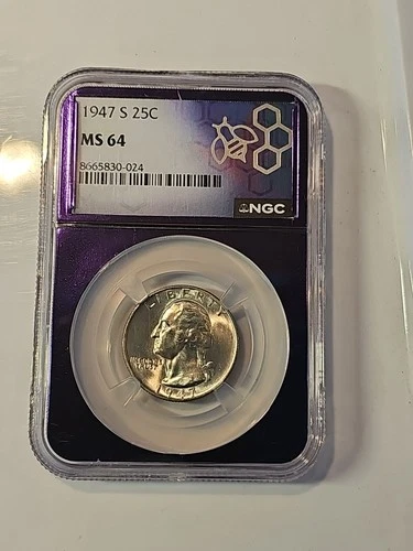 1947-S 25c US Quarter- NGC MS64 - Trader Bea Purple Core
