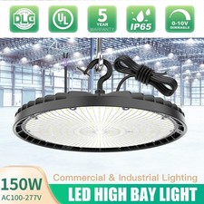 150W UFO LED High Bay Light Dimmable Warehouse Light 21000lm (Eqv. 600W MH/HPS)