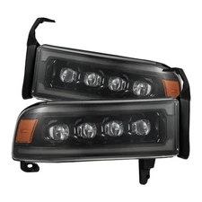 AlphaRex Nova Alpha-Black LED Projector Headlights for 1999-2001 Dodge Ram 1500 