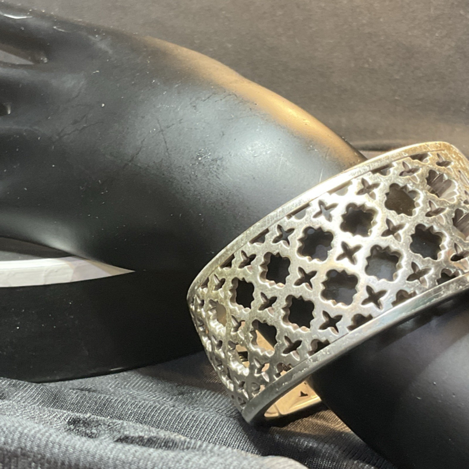 Brighton Magnetic Hinge Silver-tone Geometric Bra… - image 3