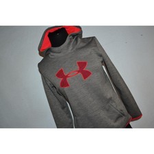 29620 Under Armour Hoodie Pullover Gray Polyester Size Medium Girls Youth