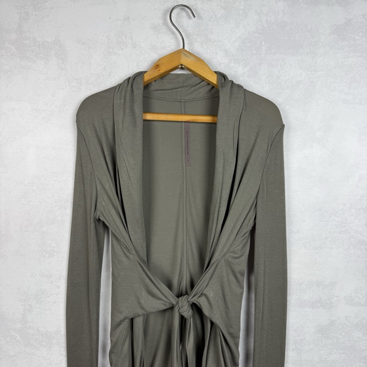 Rick Owens Lilies 変形 アシンメトリー ドレープカットソー Rick Owens Lilies Viscose Long Sleeves Tie Front Cardigan Size 48