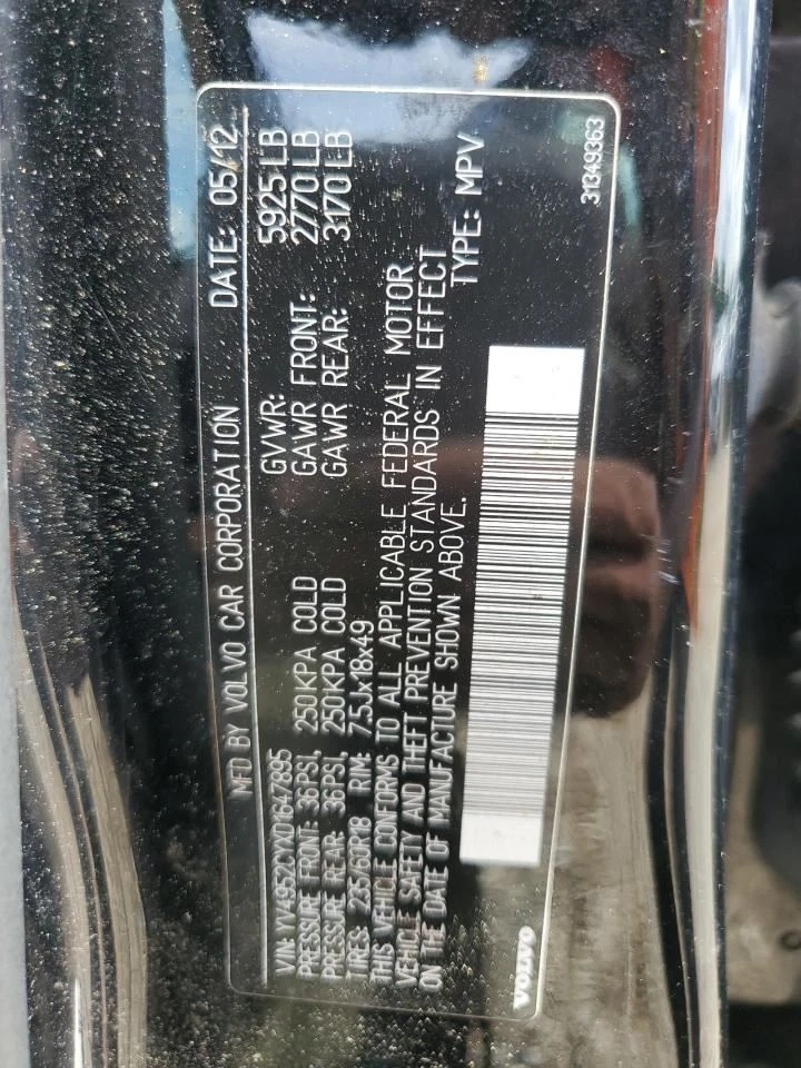 Automatic Transmission 6 Cylinder FWD Fits 10-13 VOLVO XC90 2646637 Foto 2 de 4