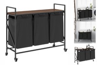 WäSchekorb WäSchesammler WäSchesack WäSchebox WäSchetrenner 3 FäCher Mit Rollen