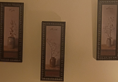 Faith Hope Love Framed Prints Set of 3 Brown Beige Inspirational Wall Art
