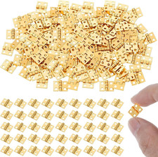 100Pcs Small Brass Hinges for Jewelry Box 10 X 8Mm Tiny Miniature Brass Hinges M