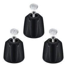 Three Piece Black Metal Shower Knob As For Price V7826
