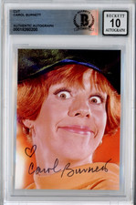 CAROL BURNETT SIGNED SHOW PICTURE PHOTOGRAPH BECKETT BAS PERFECT 10 AUTOGRAPHED