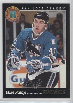 1993-94 Pinnacle Rookie French Mike Rathje #442 Rookie RC 0a1