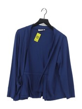 Masai Women's Cardigan L Blue Viscose with Elastane V-Neck Cardigan