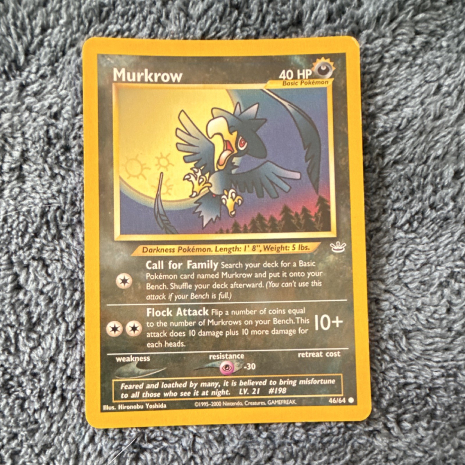 The Pokémon Company Murkrow 46/64 Neo Revelation Basic Darkness Common 2000