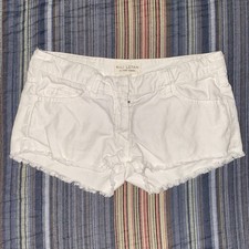 Nili Lotan Shorts White Low Rise Cutoff Raw Hem Made in USA Women’s 2