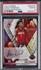 2023 PANINI PHOENIX ROOKIE AUTOGRAPH #PRAAMT AMEN THOMPSON RC AUTO 64/99 PSA 10