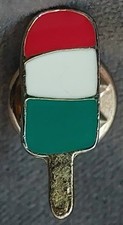 Italian Gelato Ice Cream Enamel Gold Toned Pin Badge