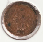 US Rare Old West 1880 Indian Head Penny Coin American Collection Shield Cent USA