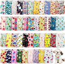 42 Pieces Small Puppy Shirts for Boy Dog Clothes Pet Dogs T Shirt Chihuahua Cl..