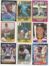 1980's Baseball Lot 9 Cards Hall of Fame All Stars  Bench, Molitor -  EX/NMT!