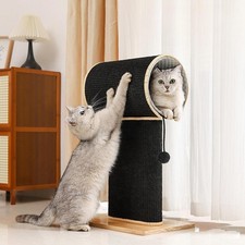 Cat Scratching Post with Tunnel Bed for Indoor Cats Grinding Claws Furniture