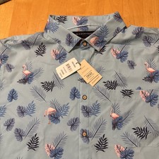 Mizzen Main Leeward Trim Fit Size XL Short Sleeve Performance Flamingos NWT 118