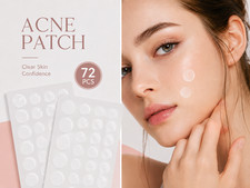 Hydrocolloid Acne Pimple Patches 72 Count 8mm 12mm Invisible Spot Stickers