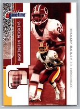 💎2001 Fleer Game Time Football #52 Champ Bailey - Washington Redskins💎