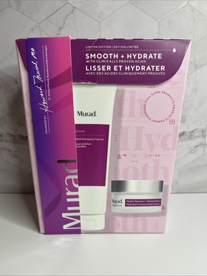 Murad Smooth + Hydrate with Clinically Proven Acids 2 Pc set (Holiday Kit) NIB