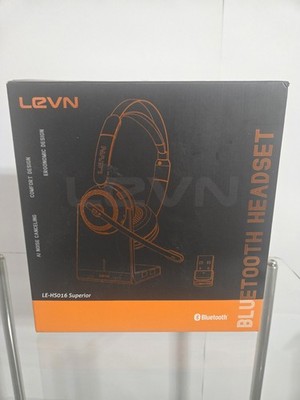 LEVN LE-HS016 Wireless Bluetooth Headphones Superior Black with Microphone