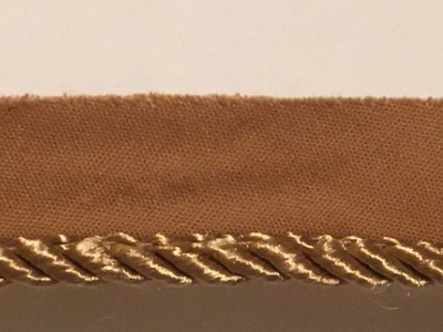 3/16'' Woven Upholstery Twisted Lip Cord Trim Gold Copper Bronze 4YDS 8''